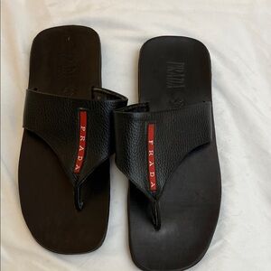 Prada Black and Red Women’s Flip-Flops